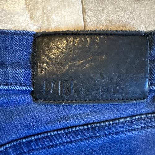 Paige Mens Federal Slim Straight Leg Jeans 34 Mid Rise Dark Wash Blue EUC!! - Thumbnail 8