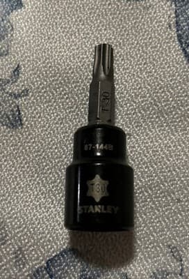 Stanley Black Chrome Torx Bit T30 87-144B 3/8” Drive (U)