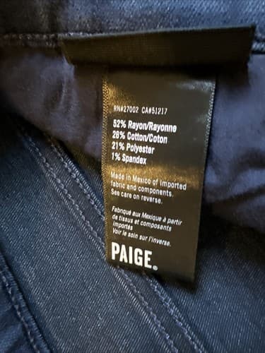 Paige Mens Federal Slim Straight Leg Jeans 34 Mid Rise Dark Wash Blue EUC!! - Thumbnail 4