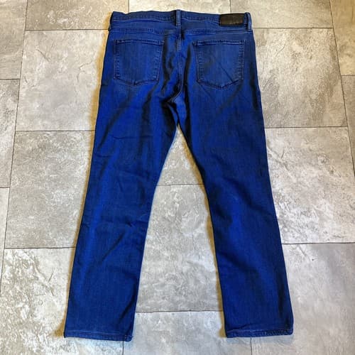 Paige Mens Federal Slim Straight Leg Jeans 34 Mid Rise Dark Wash Blue EUC!! - Thumbnail 6