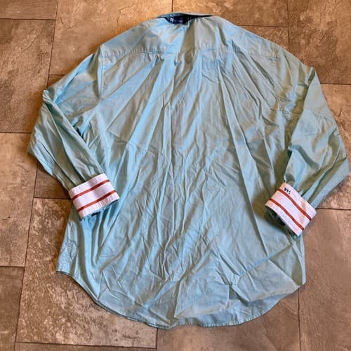 Robert Graham X Aqua Button Up Flip Cuff Long Sleeve Dress Shirt Men’s XXL - Thumbnail 7