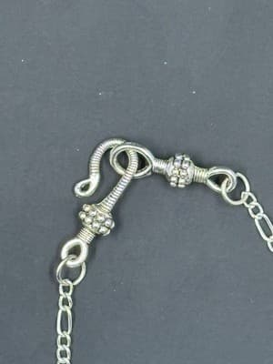 Vintage Necklace Pendant Heart Faux Turquoise Silver Tone - Thumbnail 4
