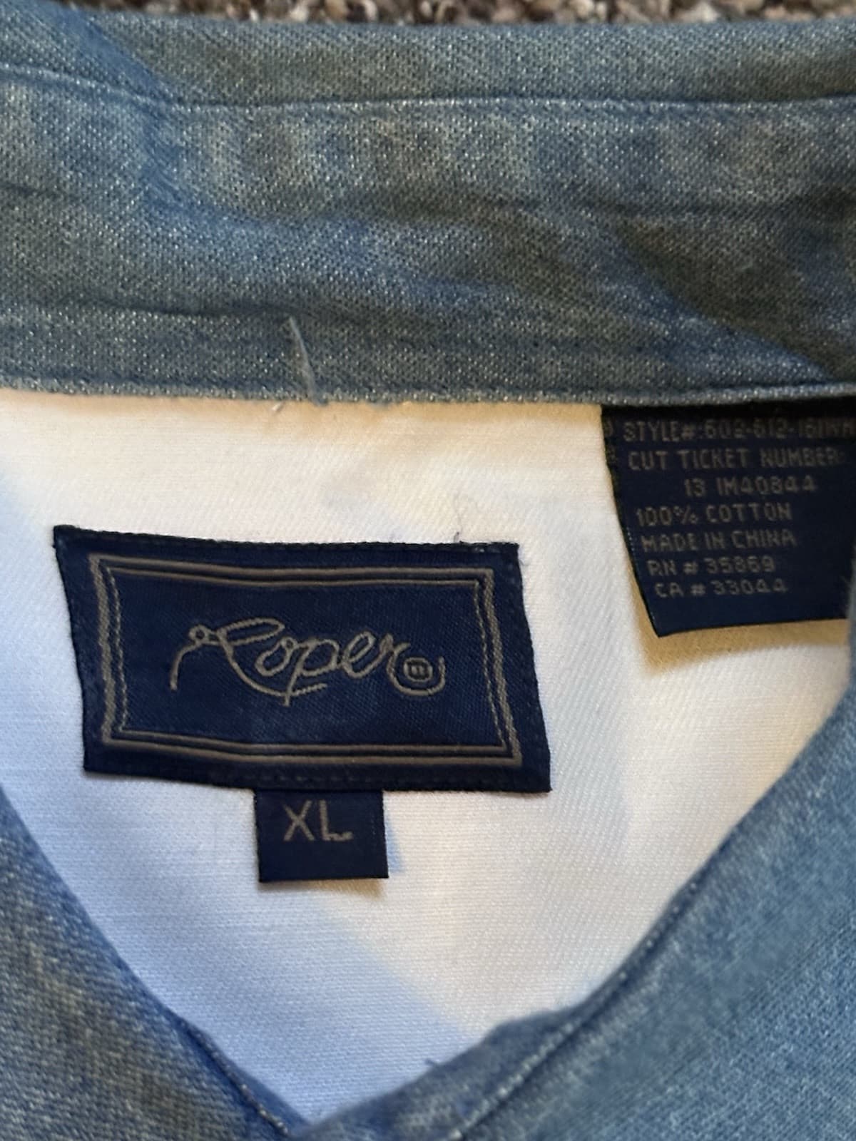 Roper Men's X Large Solid Short Sleeve Western Shirt - Pristine Condition!! - Thumbnail 3