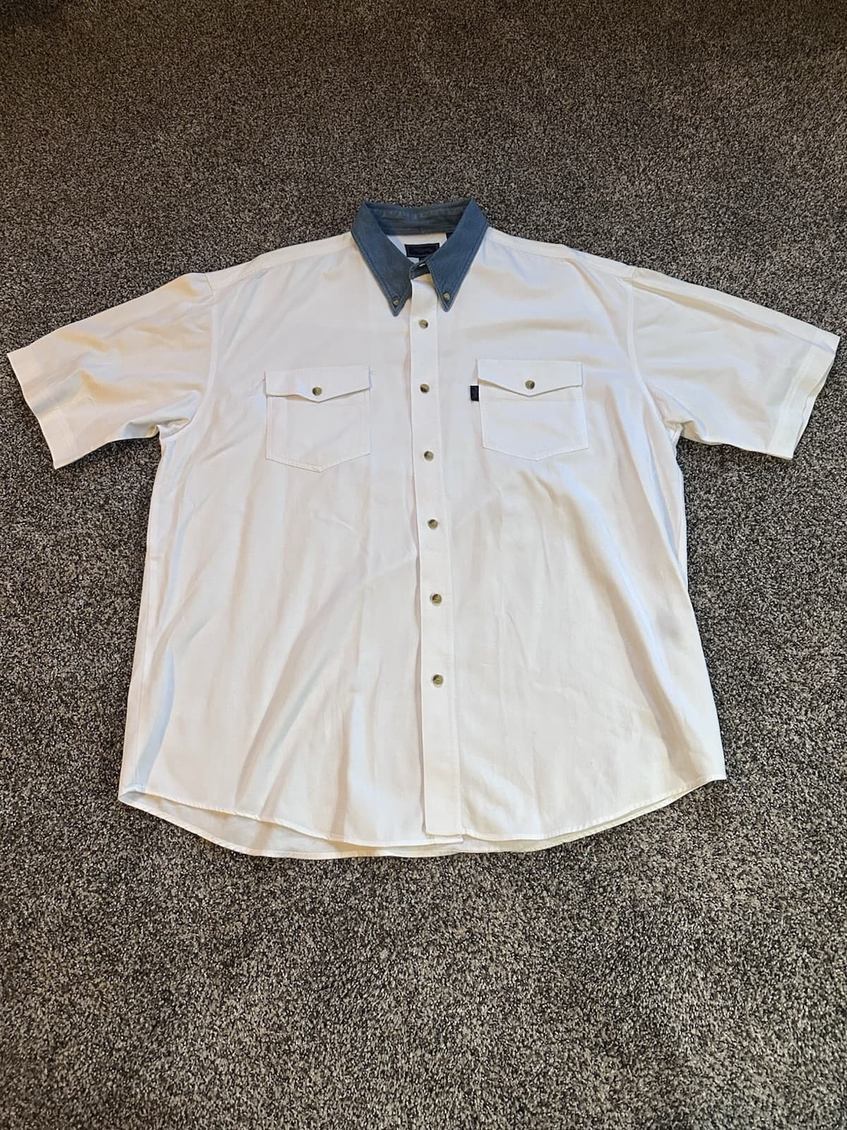 Roper Men's X Large Solid Short Sleeve Western Shirt - Pristine Condition!!
