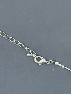 Signed CN Silver-Tone Gray Cameo Necklace/Brooch Marcasite-Beautiful! - Thumbnail 5