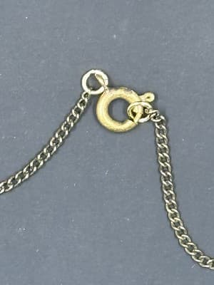Gold Tone Rhinestone Dangle Drop Choker Necklace 16” - Thumbnail 3