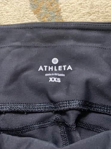WOMENS ATHLETA LEGGINGS SIZE XXS BLACK GRAY MESH CHEETAH - Thumbnail 3