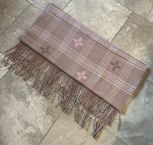 Pashmina Scarve /Wrap Pink Beige 100% Cashmere 80” X 26” - Thumbnail 2