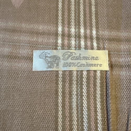 Pashmina Scarve /Wrap Pink Beige 100% Cashmere 80” X 26” - Thumbnail 4