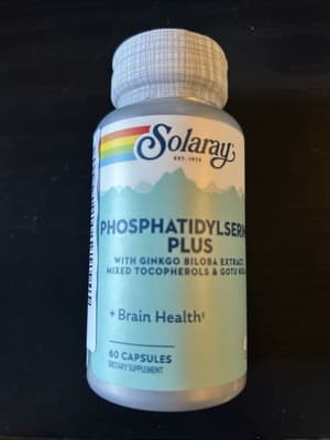 Solaray Phosphatidylserine Plus Ginko Biloba Extract Brain 60 Caps Exp 04/2028