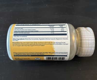 2X Solaray Zinc Copper 100 VegCaps - Amino Acid Chelate with Kelp & Pumpkin Seed - Thumbnail 3