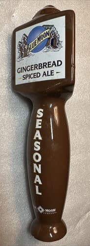 Blue Moon Gingerbread Spiced Ale Beer Tap Handle 10” Tall Excellent Condition - Thumbnail 3
