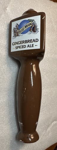 Blue Moon Gingerbread Spiced Ale Beer Tap Handle 10” Tall Excellent Condition