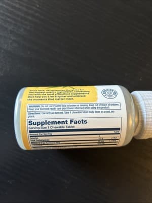 Solaray L-THEANINE Chewables 200mg Lemon Lime 30ct Exp 04/28 - Thumbnail 2