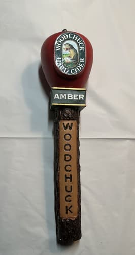 WOODCHUCK AMBER HARD CIDER draft tap handle