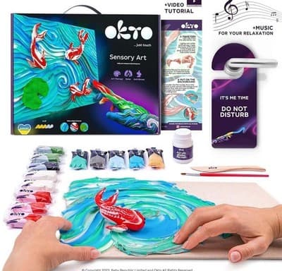 OKTO Oktoclay Koi Carps Foam Paint Set, 10002, Multi-Colour - Thumbnail 2