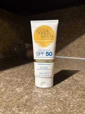 Bondi Sands Fragrance Free Sunscreen Body Lotion SPF 50 Hydrating Broad Spectrum