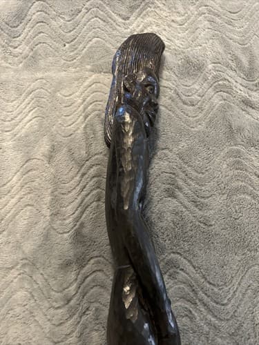 African Tribal Woman Statue Nude Ebony Wood Carved Fertility Heavy - Thumbnail 10