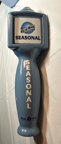 Blue Moon Seasonal Full Moon Winter Ale Pull Tab Beer Tap Handle Knob 10"