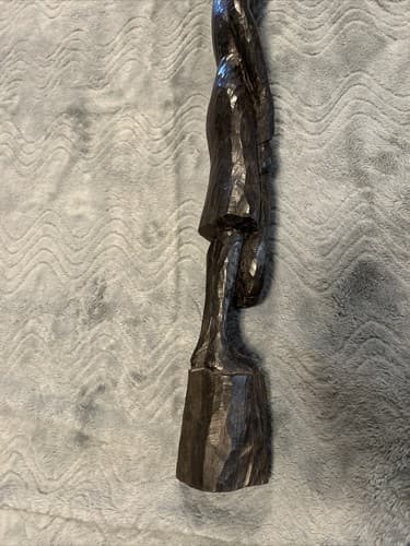 African Tribal Woman Statue Nude Ebony Wood Carved Fertility Heavy - Thumbnail 11