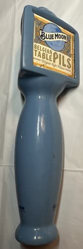 Blue Moon Seasonal Full Moon Winter Ale Pull Tab Beer Tap Handle Knob 10" - Thumbnail 2