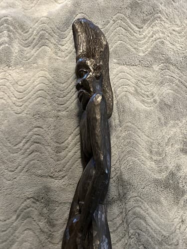 African Tribal Woman Statue Nude Ebony Wood Carved Fertility Heavy - Thumbnail 9