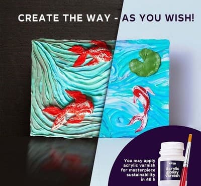 OKTO Oktoclay Koi Carps Foam Paint Set, 10002, Multi-Colour - Thumbnail 6
