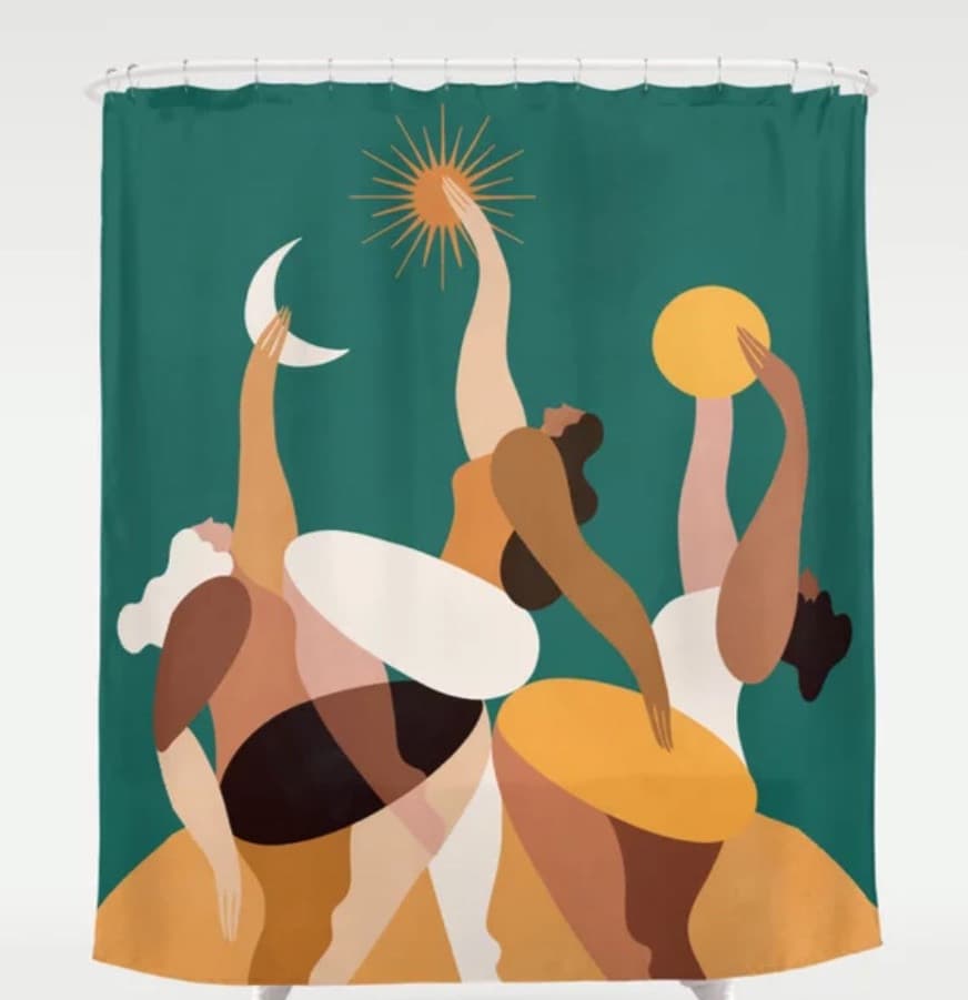 'The Moon Always Changes' Shower Curtain by Maggie Stephenson - society6