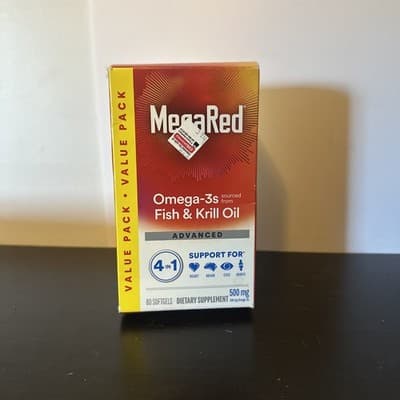Schiff 4 in 1 500mg Omega 3 Fish Oil - 80 Softgels Exp 6/25