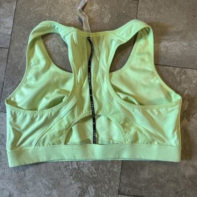 Fabletics Belle Racerback High Impact Sports Bra 2X Neon Yellow/Safety Green EUC - Thumbnail 2
