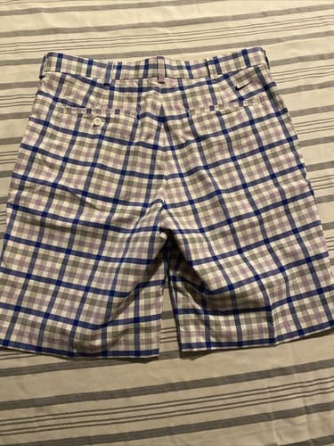 MENS NIKE GOLF SHORTS SIZE 34 PLAID DRI FIT INSEAM 11” - Thumbnail 3