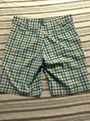 MENS NIKE GOLF SHORTS SIZE 34 PLAID DRI FIT INSEAM 11” - Thumbnail 5