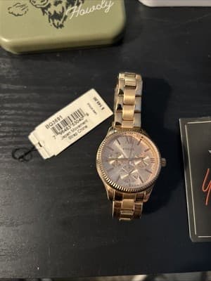 New Fossil Rye Rose Gold Tone Analogue Watch BQ3691 Chronograph With Box - Thumbnail 2