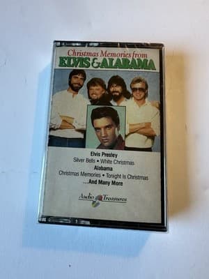 1991 Christmas Memories Elvis Alabama BMG Music Cassette Tape New, Sealed!!