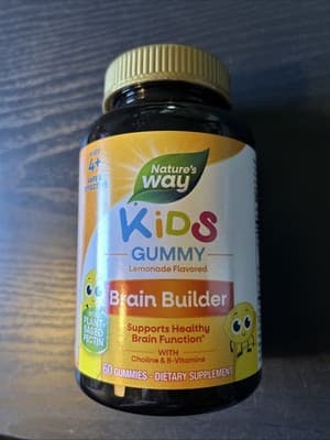 Kids Brain Builder Gummies 60 Count by Nature's Way Kids