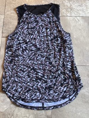 Lululemon Sculpt Tank II Geometrical Purple/black Sz 6/8