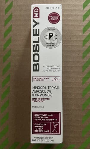 Bosley MD Minoxidil Topical Aerosol Foam 5% Women 2.1 Oz - 2 Month Supply 03/24
