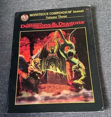 Advance Dungeons & Dragons Monstrous Compendium Annual Volume Three Book 2166