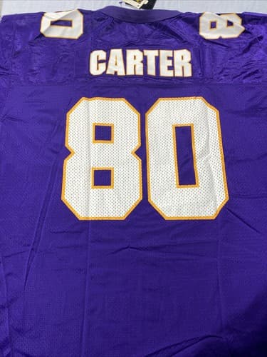 NWT VTG 1995 Minnesota Vikings Cris Carter #80 Starter Football Jersey 54 XXL - Thumbnail 5