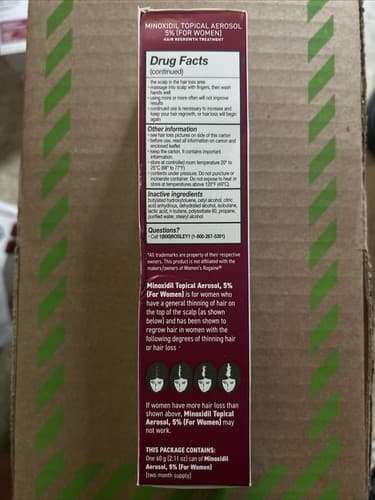 Bosley MD Minoxidil Topical Aerosol Foam 5% Women 2.1 Oz - 2 Month Supply 03/24 - Thumbnail 3