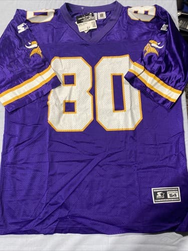 NWT VTG 1995 Minnesota Vikings Cris Carter #80 Starter Football Jersey 54 XXL