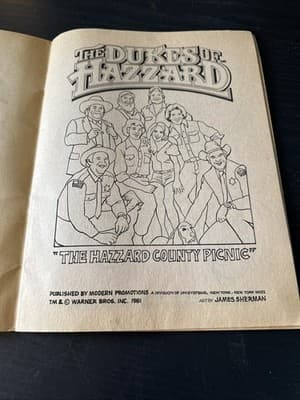 Vintage 1981 The Dukes Of Hazzard Stunt Show Coloring & Activity Book Used 2 Pgs - Thumbnail 5