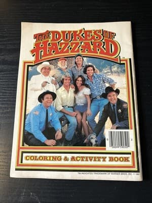 Vintage 1981 The Dukes Of Hazzard Stunt Show Coloring & Activity Book Used 2 Pgs - Thumbnail 2