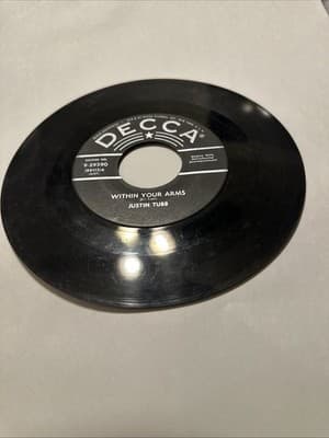 Justin Tubb, All Alone - Within Your Arms, Decca Records 9-29590 - Thumbnail 3