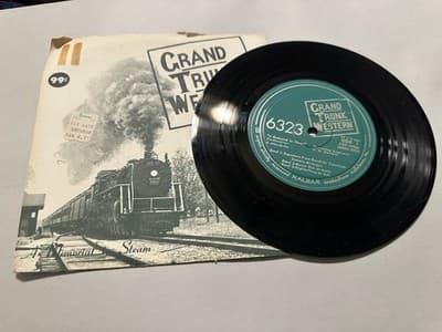Grand Trunk Western 6323 7" 33 1/3 RPM Record Train-Railroad Sounds
