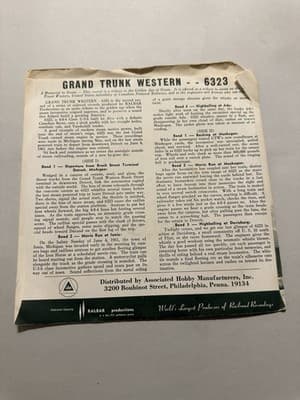 Grand Trunk Western 6323 7" 33 1/3 RPM Record Train-Railroad Sounds - Thumbnail 3