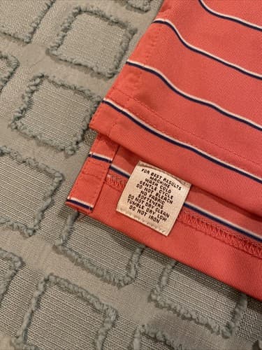 Peter Millar Polo Shirt Mens XL Pink Striped Short Sleeve Golf Summer Comfort - Thumbnail 3