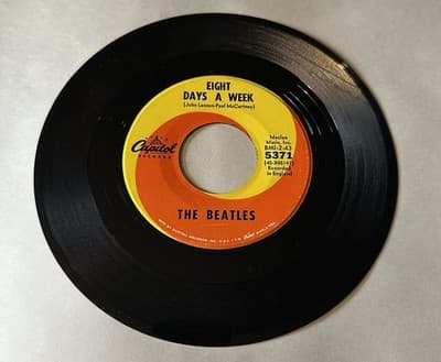 Beatles EIGHT DAYS A WEEK / I DON'T WANT TO SPOIL THE PARTY (45)#5371 PLAYS VG++ - Thumbnail 2