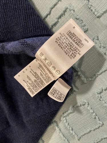 Brooks Brother Navy Blue Plaid Extra Fine Merino Wool Vneck Sweater Vest Mens XL - Thumbnail 3