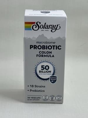 Solaray Mycrobiome Probiotic Colon 50 Billion CFU 30 Capsules Microbiome VegCaps